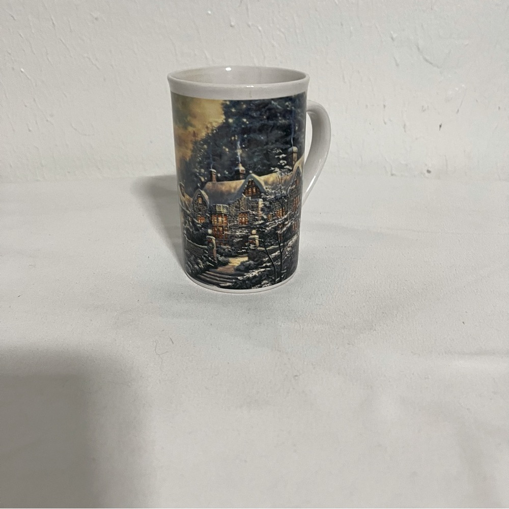 Thomas Kinkade “Holiday at Springs Gate”Scenery Coffee Mug 2008 Microwave Safe